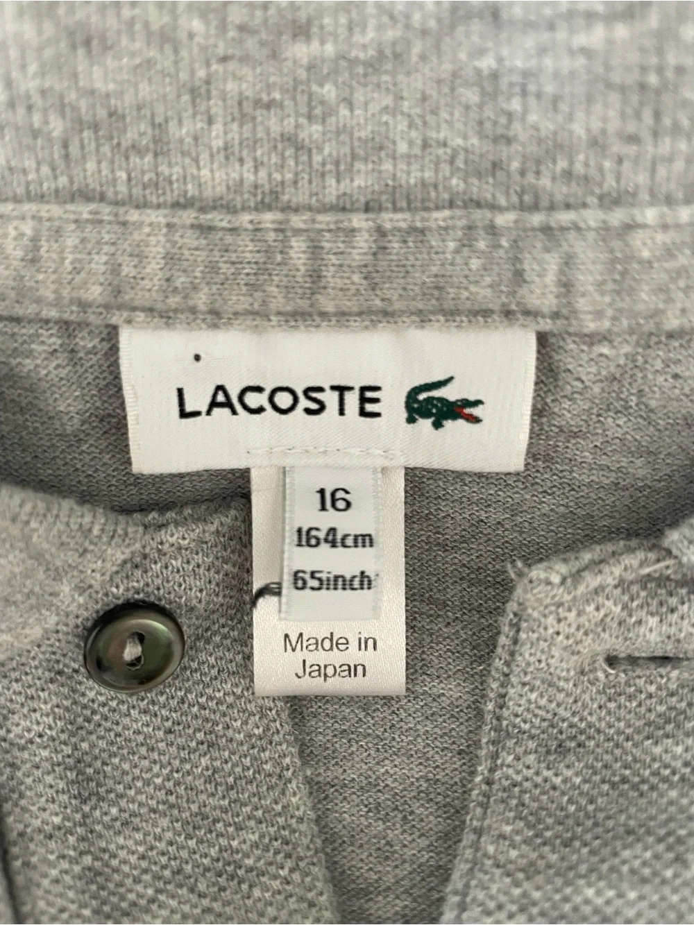 Lacoste Gray Polo w/ RARE Crocodile and pigpen snoopy Charlie Brown - Picture 4 of 7